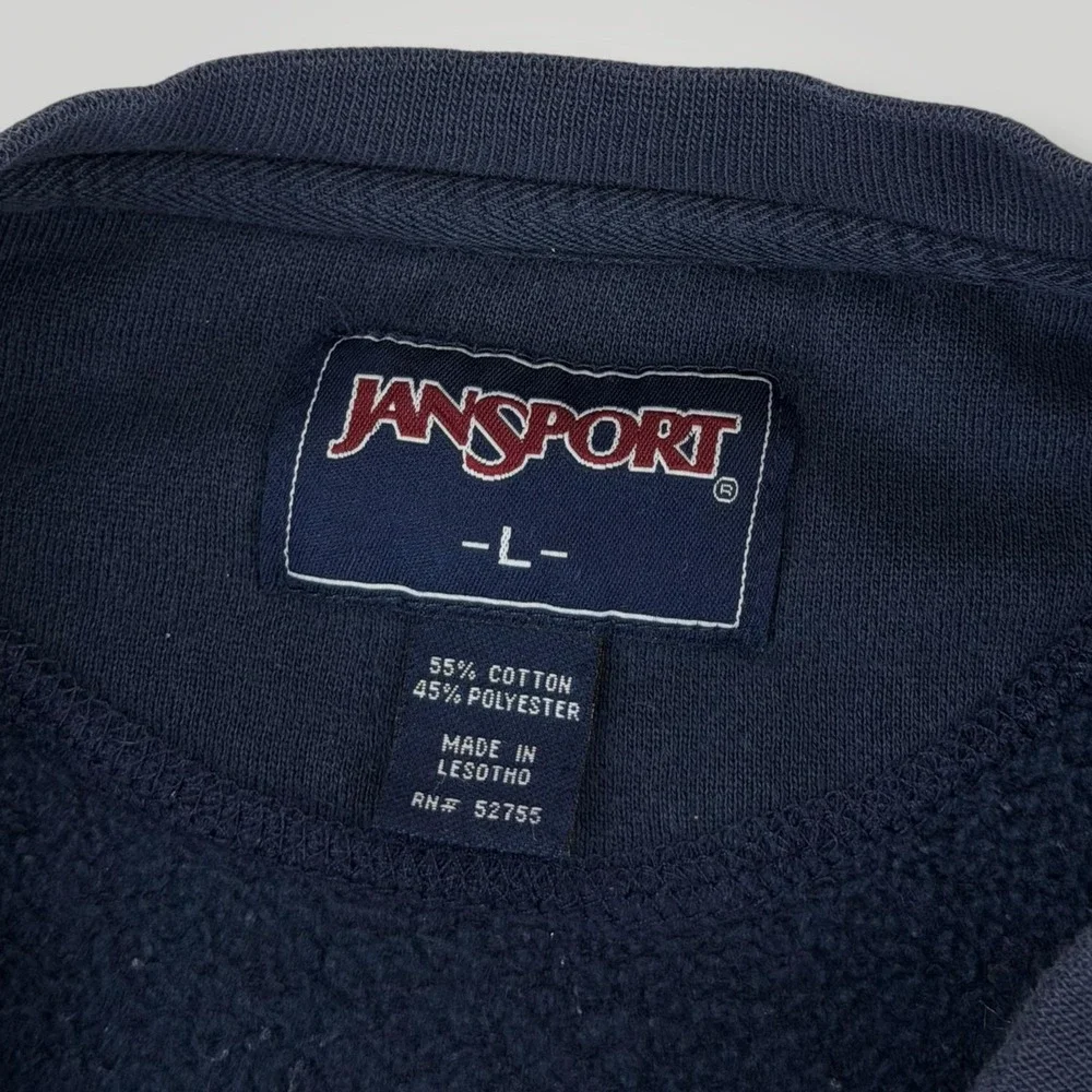 JanSport Drexel Sweatshirt Mens Large Blue NCAA Crewneck Fleece Pullover Y2K
